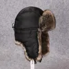 Bérets B-8540 hommes réglable oreille protection fourrure chapeau adulte chaud bombardier chapeaux coupe-vent russe Ushanka Ski casquettesbérets