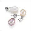 30 st Mixcolors Drop Natural Freshwater Pearl Pendants med mässingsresultat 15 ~ 16.5x8 ~ 9mm Leverans 2021 Konsthantverk Gåvor Hem Garden TXL