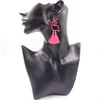 Dangle & Chandelier Two Heads Tassel Hollowed-out Rose Pink Flamingo Drop Earrings Friendship GIft JewelryDangle