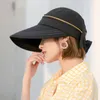 Geniş Memlu Şapkalar Dış Mekan Kadınlar Çıkarılabilir Top Summer Visor Kapağı Kadın Plaj Seyahat Bisiklet Koruma CHUR22