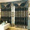 Cortina cortina estilo moderno estilo luxuoso real cortinas de janela de sombreamento para sala de estar decoração de casamento europeu decoração de blecaute decorativo curado curado