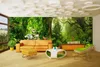 Aangepaste 3D behang muurschildering boslandschap achtergrond muur woonkamer slaapkamer lounge decaratie papel parede 3D
