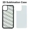TPU PC Blank 2D Sublimation Cases DIY Designer Heat Transfer Phone Case pour iPhone 15 14 13 12 mini Pro Max 11 XR XS 8 7 plus ultra avec inserts en aluminium le plus récent