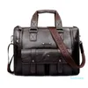 Mens New Leather Bags Briefcase Handbags Shoulder Bags Laptop Male Casual Fashion Business