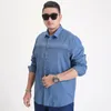 Men's Casual Shirts Men Long Sleeve Men's Skirt 2022 Stripe Shirt Tight LongMen's