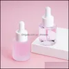 Bouteilles d'emballage Bureau École Affaires Industrielle 20Ml Plat Shoder Verre Huile Essentielle Par E Liquide Réactif Pipette Compte-gouttes Aromathérapie B