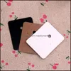 3.8*4.8Cm 100Pcs/Lot Kraft Paper Handmade Earrings Ear Stud Tags Small Cute Earring Packing Display Tag Card Drop Delivery 2021 Tags Price