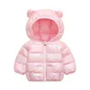 Giacca invernale da bambina Fashion New Colorful Glossy Hooded Warm Down Jackets Jacket 0-5 Year Old Bebe Abbigliamento per bambini di alta qualità J220718