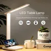 Lâmpadas de mesa Lâmpada de lâmpada da mesa de proteção para os olhos LED toque escalonado de tonificação de quarto de cabeceira de cama Night Light Student Dormitório Aprenda lamptável