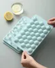 33 rooster ronde ijsvormgereedschap plastic ijsblokjes lade kubus maker voedselkwaliteit huishouden met deksel ocsen doos schimmel hh22-165