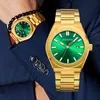 Pulso Digner de rosto personalizado Faça sua própria marca barata wholale Gold Watch Men Wristwatch