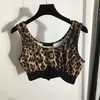 Hip Hop Leopard Träningsoveraller Dam Västar Shorts Sommar Elastisk Designer Sport Kostym Set Lyx Soft Touch Tvådelad Set