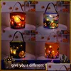 Other Event Party Supplies Festive Home Garden New Halloween Basket Glowing Dhsdd