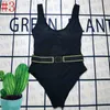 Designers Dambadkläder Bikinis Underkläder Set Hög midja One Piece Baddräkt Sommarbaddräkt för semester