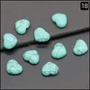 Pedras de pedras soltas jóias naturais de 18 mm Coração redondo Opal rosa quartzo tigres olho cabochons lisado para trás para brindes de anel de colar Drop entrega