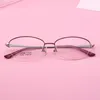 Óculos de sol da moda quadros óculos de prescrição Pure Titanium Rim Vintage semi-rima Mulheres Optical 6650Fashion
