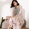 July's Song 4 peças floral impresso pijama define macio outono inverno mulheres sleepwear com shorts feminino lazer nightwear terno 220321