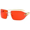 NUEVAS gafas de sol con personalidad, diseño de cabeza de leopardo, gafas de sol Unisex sin montura, gafas AntiUV Adumbral, gafas Retro 6894330