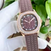 Reloj de mujer de moda Movimiento mecánico automático Cinta impermeable de goma de 35 mm Caja de acero inoxidable 316L Relojes de lujo para mujer de alta calidad Relojes de lujo Montre