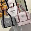 Women Overnight Weekend Fitness Bag Ladies Lattice Yaga Big Travel Light Men Foldable Outdoor s Korean 220602