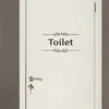 WC Tuvalet Giriş İşareti Kapı Çıkartmaları Halka açık ev dekorasyonu Yaratıcı Desen Duvar Çıkartmaları Diy Komik Vinil Duvar Sanatı 220727