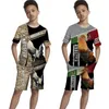 Funny 3D Printed T shirts Sets Kids Clothes Fashion Mens Tracksuit Sport And Leisure Summer Girls Boys Clothing Suit 220615