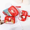 Creative Square Tinplate Zero Wallet Mini Cartoon Cartoon Data Data Data Cable Сумка гарнитура для ключей малый кошелек 220712