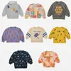 Childrens Sweater Ins Autumn and Winter BC Boy Hoodie Girl Color Cartoon Pattern Cotton Warm Sweatshirt 220809