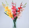 Rayon Gladiolus Flowers Touch Orquídea Flores falsas Festa de casamento Família Mesa de férias Decoração