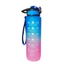 32 унция мотивационная фитнес спортивная бутылка с водой со соломой маркера времени, большой широкий рот герметичный прочный на море BBB14794