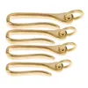 Keychains Solid Brass Belt U Hook Keychain For Leathercraft Wallet Chain Accessories Enek22