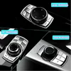 Auto multimedia knop Key Cover decoratieve stickers voor BMW 3 5 -serie X1 X3 X4 X5 X6 F30 E90 E92 F10 F18 F11 F07 GT Z4 F15 F16 F25 E60 E61 Accessoire Interieur