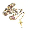 Perles en Métal Cristal Chapelet Jésus Croix Collier Fournitures Religieuses Cadeaux