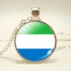 Kedjor ukraina charm halsband Spanien UK USA Saudiarabien Schweiz Turkiet National Flag Glass Cabochon Pendant Jewelry Giftchains