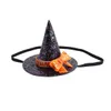 Хэллоуин костюмированная вечеринка ведьма шляпа для детей для детей с блестками бахнома