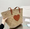 Designer- Borse estive in paglia da spiaggia Borse casual da donna in rattan Borse in vimini intrecciate Secchi Borsa a tracolla messenger Stile vacanza