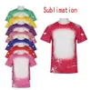 Neue Sublimation Party gebleichter Hemden Wärmeübertragung Leerzeichen Bleichhirt gebleichter Polyester T-shirts US-Männer Frauen Liefert FS9535 B0424