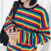 Шуфлянисты для футболки с радужными полосками Harajuku