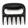 500PCS Black Meat Bear Claws Plastikowe widelce BBQ Shredder Separator Kurczak łatwy do czystych użyte