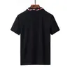 T-shirt italien de luxe Polo de créateur High Street Ceinture de jarretelles brodée Bee Print Vêtements Polos pour hommes