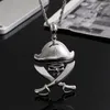 Pendentif Colliers Européen Et Américain En Acier Inoxydable Hommes Bijoux Dominateur Pirate Crâne Double Couteau PendentifPendentif