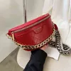 Diamond Lattice PU Leather Waist Bags For Women Luxury Thick Chain Fanny Packs Female Pack Wide Strap Crossbody Belt Bag 220527