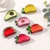 Korea akrylowe owoce Warzywa Strawberry Watermelon Awokado Awokado Klipsy Pazury Pazury na klip włosy