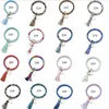 Stock Tassels Keyring Armband Party Gåvor Wristlet Keychain Armband Cirkel Key Ring Bangle Fashion Chain för kvinnor Multi Colors