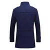 Men's Wool & Blends 2021 Autumn And Winter Plus Velvet Thick Coat / Medium Long Section High Quality Warm Trench Asian Size M-5XL T220810