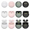 Écouteurs Bluetooth TWS 6 avec suppression du bruit Écouteurs sans fil Casque Puce Transparence Métal Renommer POP GPS Casque de charge sans fil