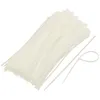 Fil de câble en Nylon blanc autobloquant, 500 pièces, attaches à fermeture éclair pour verrouiller le cordon de câble, 4 tailles assorties 4 '', 6'', 8 ''