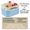 Personalisierte Haustier-Aufbewahrungsbox, kostenlose individuelle Hunde-Aufbewahrungskörbe für Hundespielzeug, Kleidung, kein Geruch, kostenloser Aufdruck des Hundenamens mit süßer Pfote 220621