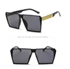 Sunglasses 2022 Men Oversize Square Women Fashion Flat Top Gradient Sun Glasses Rimless Large Frame Oculos Zonnebril Dames