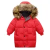 Winter New Children Large Wool Collar Camouflage Down Jacket Boys And Girls Medium And Long Cotton Jacket Thickened Warm Jacket J220718